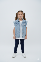 GIRLS MANNING CROPPED DENIM JACKET